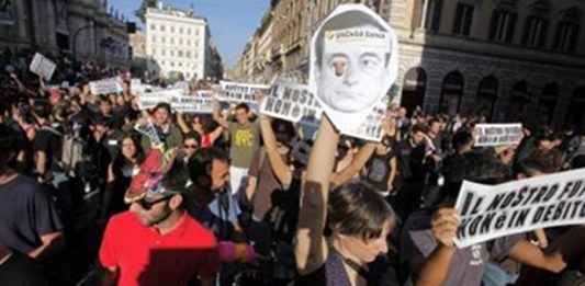 Roma- 300 mila con gli indignati. E insieme contro i violenti