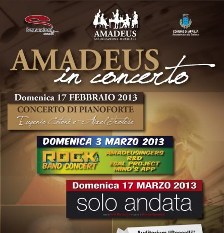 Aprilia- “Amadeus in concerto”, tre appuntamenti di teatro e musica all’auditorium Rosselli