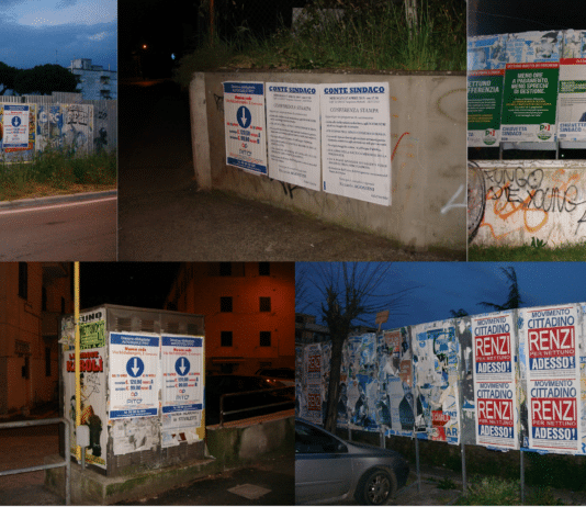 Affissioni selvagge, ci risiamo: altro che codice etico, i manifesti abusivi sono sinonimo di evasione ed illegalità