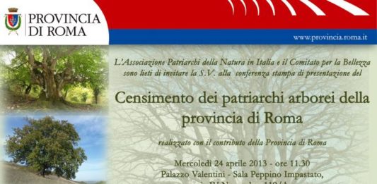Censimento dei grandi alberi della provincia di Roma, interessata Villa Borghese a Nettuno