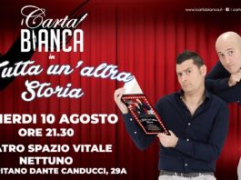 I Carta Bianca il 10 agosto, al teatro Spazio Vitale di Nettuno, portano in scena “È tutta un’altra storia”