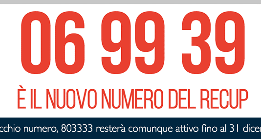 Dal 1 novembre cambia il numero unico per prenotare le prestazioni sanitarie (RECUP)