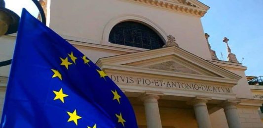 Il PD di Anzio risponde all’appello di Prodi ed espone la bandiera Ue