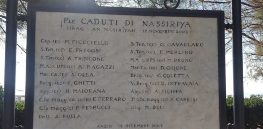 Nettuno. Oggi 12 novembre la cerimonia per ricordare la strage di Nassirya