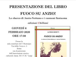 “Fuoco su Anzio!’, oggi la presentazione a Roma del libro di Alfredo Moretti