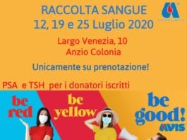 Avis, a luglio tre giornate dedicate alla raccolta di sangue a largo Venezia