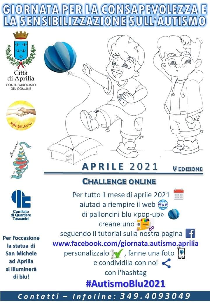 Aprilia. Per la giornata dell'autismo challenge online e statua di San  Michele illuminata di blu - InLiberaUscita