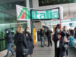 “No ai licenziamenti Alitalia” S.I. oggi al sit in davanti al Campidoglio