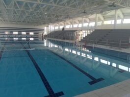 La nuova piscina comunale di Anzio, a pochi minuti dalla sfida playoff di Pallanuoto