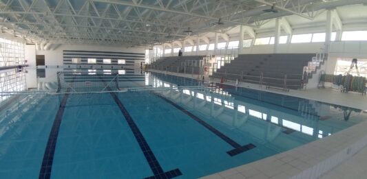 La nuova piscina comunale di Anzio, a pochi minuti dalla sfida playoff di Pallanuoto