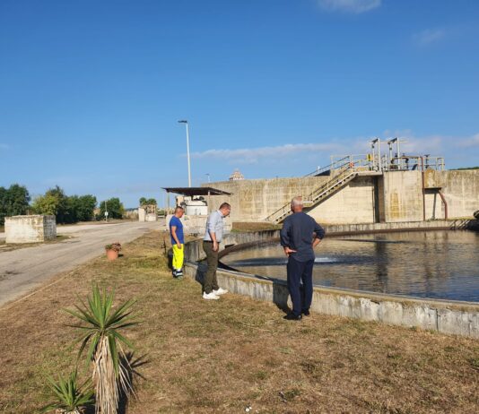 Nettuno, sopralluogo al depuratore di Cretarossa