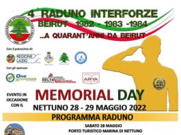 Nettuno. 28 e 29 maggio 4° raduno interforze- Beirut 1982-83-84