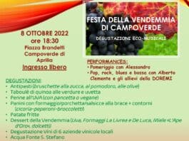 Sabato 8 ottobre a Campoverde (Aprilia) la Festa della vendemmia