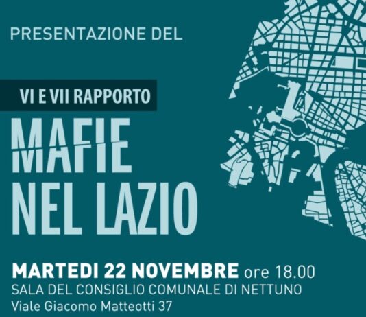 Nettuno. Rapporto Mafie nel Lazio, martedì 22 la presentazione al Comune
