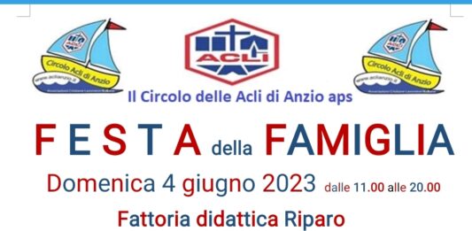 Anzio. Domenica 4 giugno la “festa della famiglia” delle ACLI