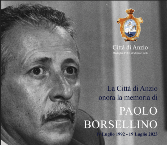 19 luglio, La Città di Anzio ricorda Paolo Borsellino