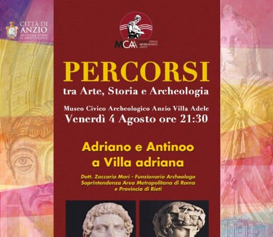 Anzio. 4 agosto, al Museo Civico Archeologico la conferenza “Adriano e Antinoo a Villa Adriana”.