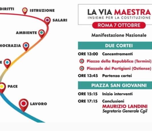 “La via maestra, insieme per la Costituzione”, il 7 ottobre la grande manifestazione a Roma
