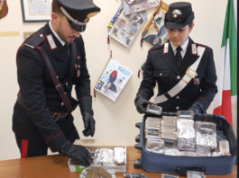 Carabinieri Anzio sequestrano 21 kg di droga e una pistola revolver