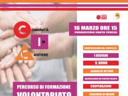 Comunità in Cantiere, al via sabato 16 marzo ad Anzio il percorso formativo sul volontariato