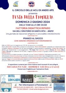 Anzio. Il 2 giugno la "Festa della famiglia" alla fattoria Riparo 1