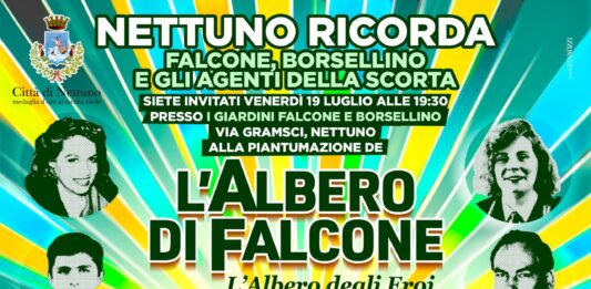 A Nettuno venerdì 19 luglio la piantumazione dell’Albero di Falcone