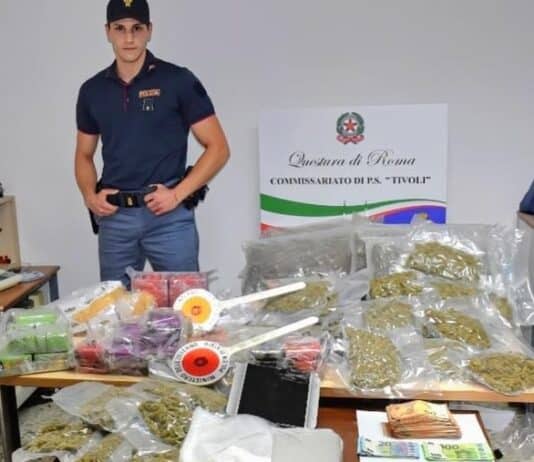 40 kg di droga nascosti nel garage, arrestato 26enne di Tivoli
