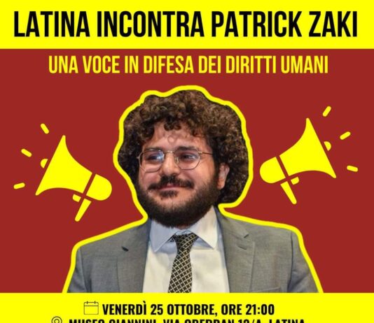 Venerdì 25 Latina incontra Patrick Zaki
