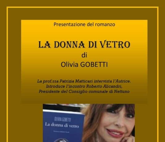 Nettuno, giovedì 13 presentazione del libro “La donna di vetro” di Olivia Gobetti