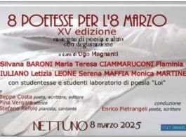 Nettuno. 8 poetesse per l’8 marzo”, XV edizione alla cantina Bacco