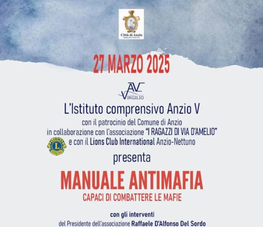 Giovedì 27, I Ragazzi di via d’Amelio all’IC Anzio V per parlare di legalità e contrasto alle mafie