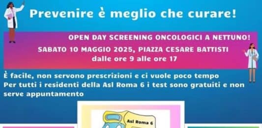 Nettuno, il 10 maggio screening oncologico gratuito a piazza Battisti