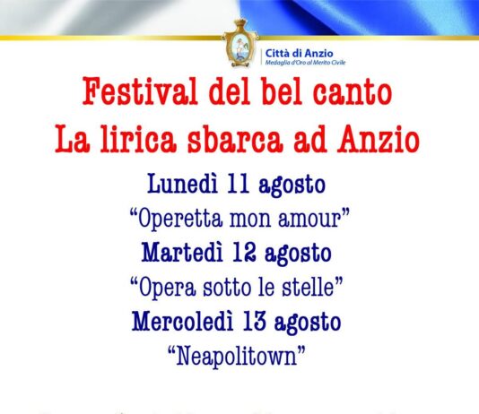 Ad Anzio il festival del bel canto. Tre serate di grande musica in Piazza Garibaldi
