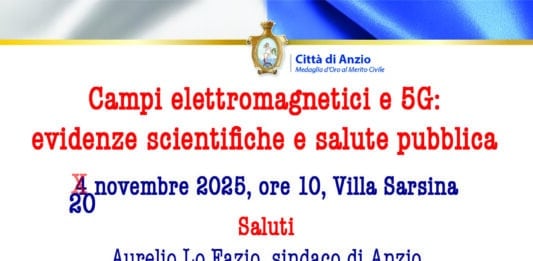 “Campi elettromagnetici e 5G: evidenze scientifiche e salute pubblica”. Incontro rinviato al 20 novembre