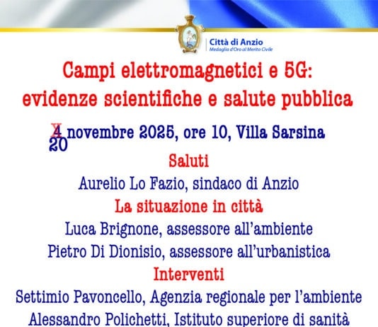 “Campi elettromagnetici e 5G: evidenze scientifiche e salute pubblica”. Incontro rinviato al 20 novembre