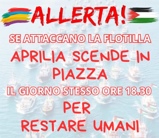 Se attaccano la flottiglia Aprilia scende in piazza