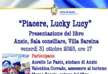 Anzio, il 31 ottobre Percorsi di legalità, Marco Boccia presenta “Piacere, Lucky Lucy”