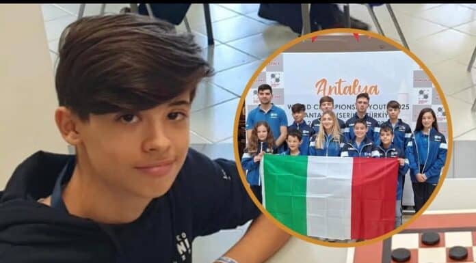 Jacopo De Lellis mondiale di dama, sesto posto per il talento di Cisterna