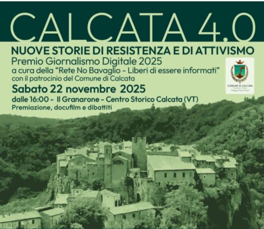 Sabato 22 novembre: la 6° edizione di Calcata 4.0 dedicato al giornalismo digitale e alle nuove storie di resistenza e attivismo