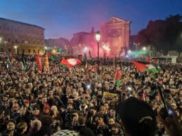 In 100mila a Roma al corteo “contro l’economia di guerra e per la Palestina libera”