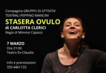 Aprilia, al Teatro Ex Claudia, sabato 7 marzo 2026 il monologo “Stasera ovulo”