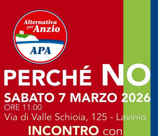 Anzio, 7 marzo, Referendum le ragioni del No