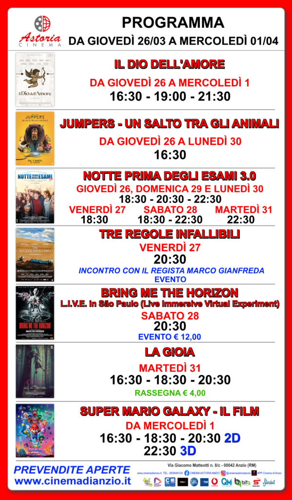 Cinema Astoria, i film in programma ad Anzio e Nettuno dal 26 marzo al 1 aprile 5