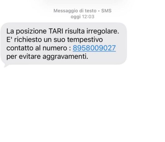 Tributi comunali, tentata truffa su wa. Burrini mette in guardia: “Non chiamate quel numero”