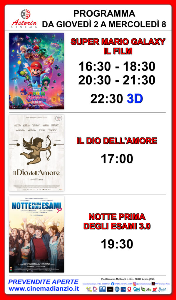 Cinema Astoria, i film in programma ad Anzio e Nettuno 5