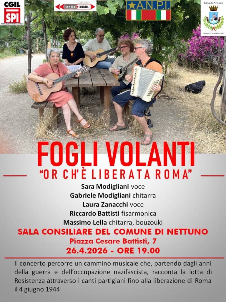 ANPI: Le iniziative per il 25 e il 26 aprile della sezione di Anzio e Nettuno 1