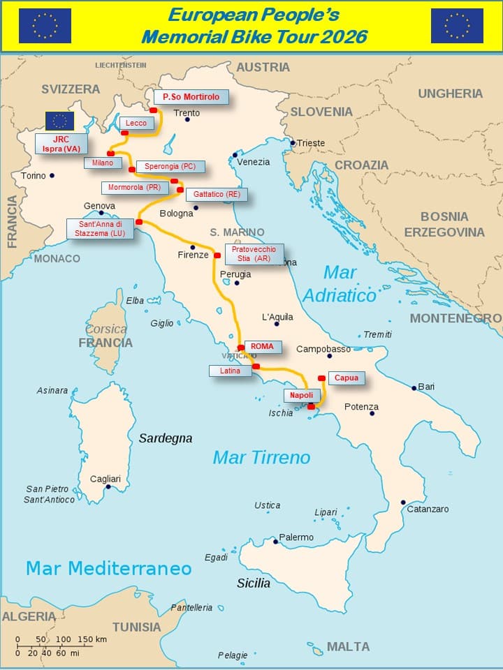 Mercoledì 13, farà tappa a Nettuno, il "Ciclista Europeo della Memoria" 1