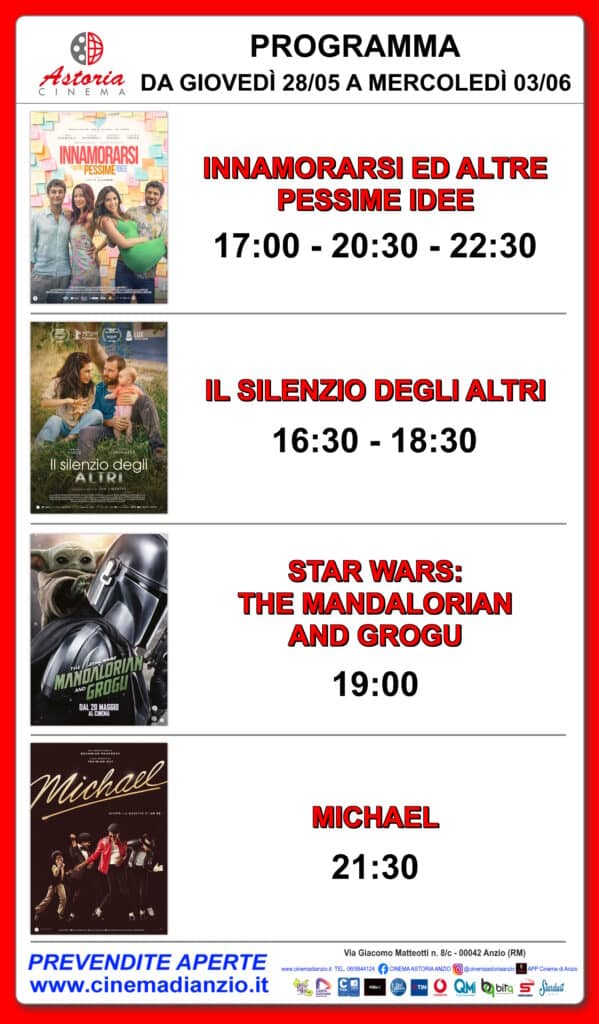 Cinema Astoria Anzio, I film in programma dal 28 maggio al 3 giugno 3