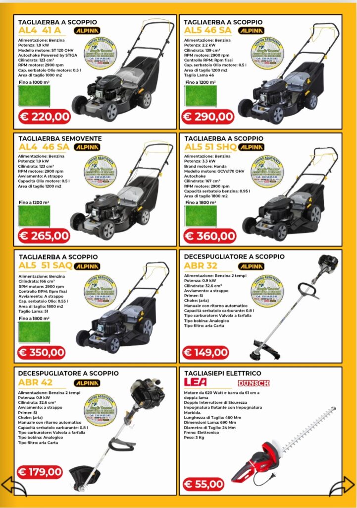 Ferramenta Brico Bonomi, nuove offerte: trattorini, tagliaerba, piscine, pellet 6