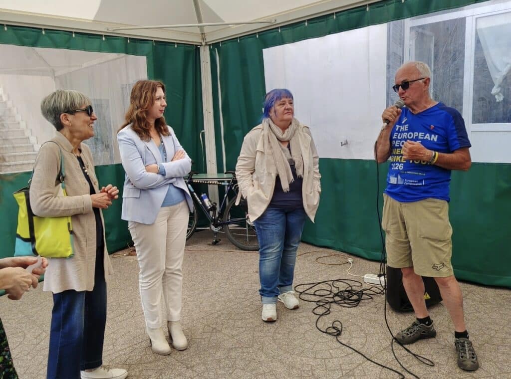 La visita a Nettuno di Giovanni Bloisi, il “Ciclista Europeo della Memoria” 1